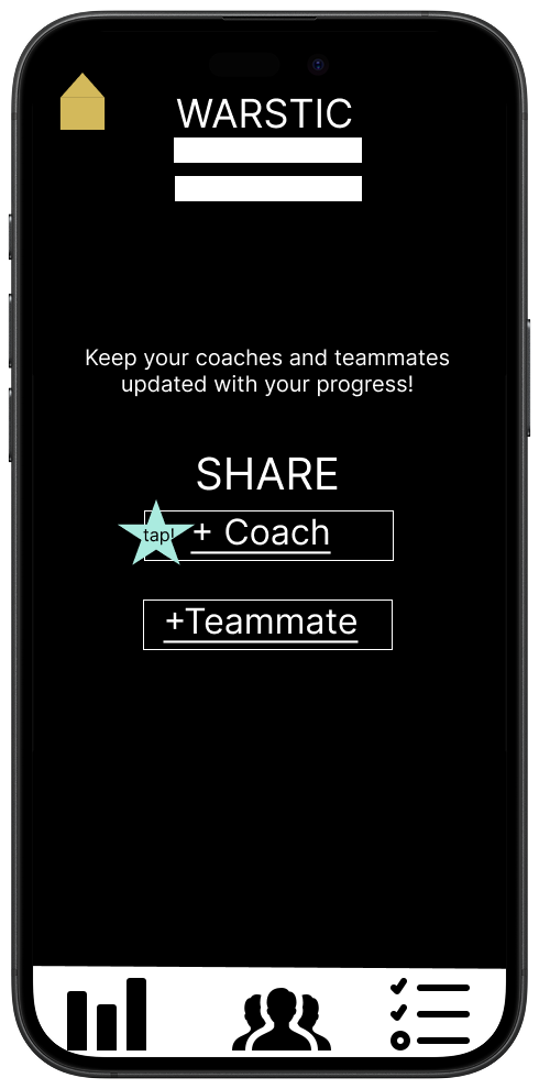 Warstic original profile screen, V1